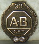 Allen Bradley Co  1 10 10k Employee 30 Yr  Service Award A-b Tie Pin Real      s