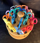Craft Scissors Set Of 18 W  Spinning Wooden Carousel Most Are Kraft Edgers Brand