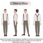 Mens Womens Suspenders Adjustable Elastic Y-shape Braces Heavy Duty Clips
