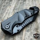 9  Black Spring Assisted Open Tactical Rescue Blade Folding Pocket Knife New