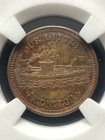 1863 Civil War Token F-237 423a  Ngc Graded Ms 65 Bn  Our Little Monitor