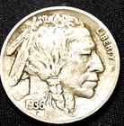 1936 S 5c Indian Head Buffalo Nickel Early Us Type Coin  Indian Head