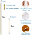 6  Pointed Cotton Swabs 200pcs   Long Bamboo Sticks   Gun Cleaning  Makeup  Elec