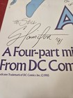 Signed 1986 Aquaman Mini Series Promo Poster Signed By Craig Hamilton