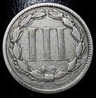 1872 Three 3 Cent Nickel -free Shipping 