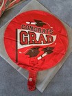 17   10-in A Pack  Red  Blk  White Graduation Mylar Balloons  