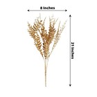 Gold 2 Metallic 21  Artificial Fern Leaf Branches Faux Foliage Stems Party Event