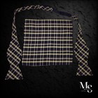 Amazing Black Green Plaid  cheks Set Adjus Self Bow Tie Tie   Pocket Square Nwot