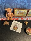 Lot Of Vintage Dollhouse Miniature Teddy Bear Items Toys Mini