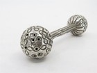Vintage Omani Bedouin Silver Baby Rattle 4 5  Long 16 2 Grams