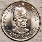 1976 Liberia 25 Cents  brilliant Unc 