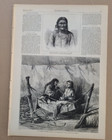 An Indian Mother  Vintage Print  1872  Native Americans