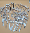 5  Lbs Lot Of Assorted Vintage Silver Plate Flatware  Spoons  Forks Box
