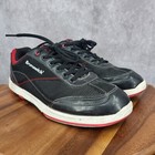 Brunswick Bowling Shoes Womens 9 5 Titan Black Red Leather Lace Up Casual M-016