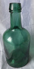 Antique 1850 s 1860 s Green Bottle Cork Top Sand Pontiled Bottle Hand Blown 7  T