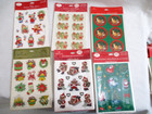 Vintage Holiday Lot Of 15 Packs Sheet Stickers Nip