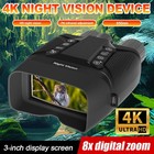 8x Digital Zoom Binoculars 32g Night Vision 4k 40mp Cam 600m For Hunting Camping