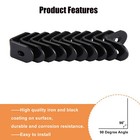 20pcs Stainless Steel L-shaped Bracket Corner Brace 90 Degree Angle Corner Black