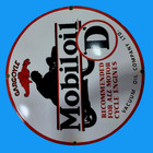 Porcelain Mobiloil D Enamel Sign Size 30x30 Inches Double Sided