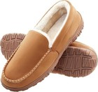 Men s Memory Foam Moccasin Slippers Warm Plush Indoor Outdoor House Shoes Gift