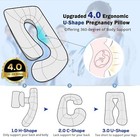 Maternity Full Body Pillow Removable Cover Pregnancy Pillow Alleviate Discomfort