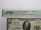  10 1929 Council Grove Kansas Ks National Currency Bank Note Bill Ch   5757 Vf30