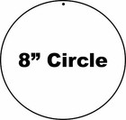 8  Circle Sign Blank Sublimation - All Aluminum  Dye Sub   With Hole  10 Pc 