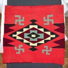 Navajo Germantown Rug With Whirling Logs