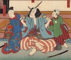 Original Kunikazu Japanese Woodblock Print Ca  1862 60 Great Provinces Series