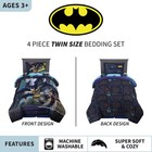 Franco Kids Bedding Super Soft Comforter And Sheet Set 4 Piece Twin Size Batman