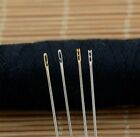 24pcs Stainless Steel Self-threading Needles Opening Sewing Darning Needles Us