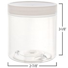 8oz Plastic Wide-mouth Storage Jars  12 Pack  - Large Straight-sided Clear Em   