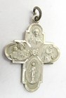 925 Sterling Silver Catholic Saints Cross Pendant Or Charm 32x23mm    3 6g