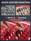 Thread Pitch Gauge   Bolt Size Checker Metric Sae Wall Mount Aluminum