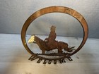 Western Style Cowboy   Horse Framed Metal Welcome Sign 14-3 4  Rustic Ranch