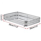 Perfume Mirror Tray Vanity Makeup Hollow-carved Jewelry Organizer Glass Metal   