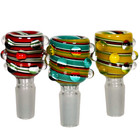 Assorted Color Encased Cylinder Glass Slide Bowl Warts 14mm Tobacco Hookah Bong