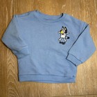 Official Bluey 2 Piece Embroidered 2t 24m Ribbed Sweatshirt Joggers Outfit Set