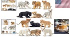 Hand-painted Safari Animal Figurines - Birthday Gift   Cake Topper Set For Kids