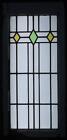 Large Old English Leaded Stained Glass Window Simple Geometric  14 1 4  X 32 