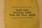 Vintage Canvas Bank Bag White Hall National Bank White Hall Iiiinois 62092