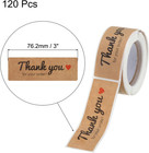 120pcs Thank You Sticker Roll 1x3 Inch Adhesive Labels For Packaging Gifts