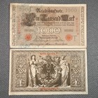 One  1   au  Guaranteed Authentic 1910 Germany 1000 Mark Bank Note - Wwi Bill