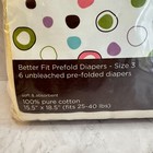 Nip Osocozy Diapers Better Fit Prefold Unbleached Pure Cotton Size 3 Set Of 6