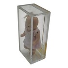 Tiny Vintage Dollhouse Miniature Jointed Baby Doll Fancy Dress In Box