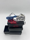 Air Jordan Mini Sneaker Keychain With Movable Shoelace-gray