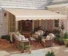 Patio Awning Manual Retractable Sun Shade Outdoor Canopy Deck Door Shelter 4size