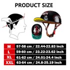 Retro Motorcycle Half Helmet Baseball Cap Dot Certified Scooter Moped Jet Helmet