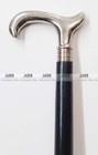 Vintage Silver Brass Plain Derby Head Handle Wooden Stick Walking Cane Men s Gif
