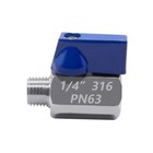 1 4  Mini Ball Valve  316 Stainless Steel Female X Male Npt Thread Shut-off V   